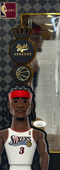 Allen Iverson inscribed signed Gold Legends funko pop Philadelphia 76ers JSA