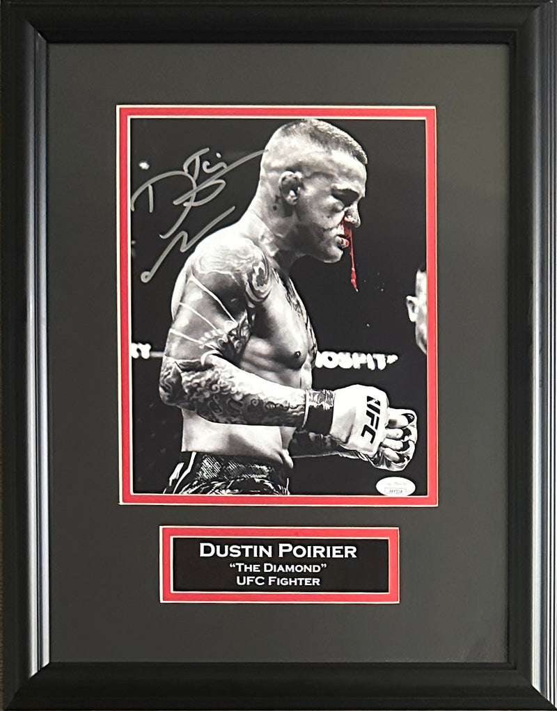 Dustin Poirier autographed inscribed framed 8x10 photo UFC JSA COA The Diamond