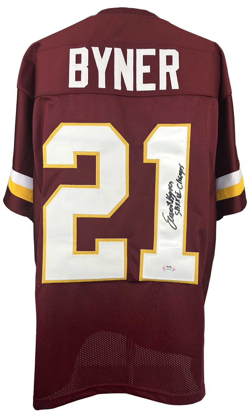 Earnest Byner inscribed signed professional jersey PSA ITP COA