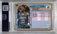 Alonzo Mourning auto signed 1992 #311 Fleer RC Charlotte Hornets PSA Encap