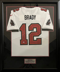 Tom Brady signed framed authentic jersey NFL Tampa Bay Buccaneers Fanatics