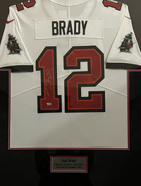 Tom Brady signed framed authentic jersey NFL Tampa Bay Buccaneers Fanatics