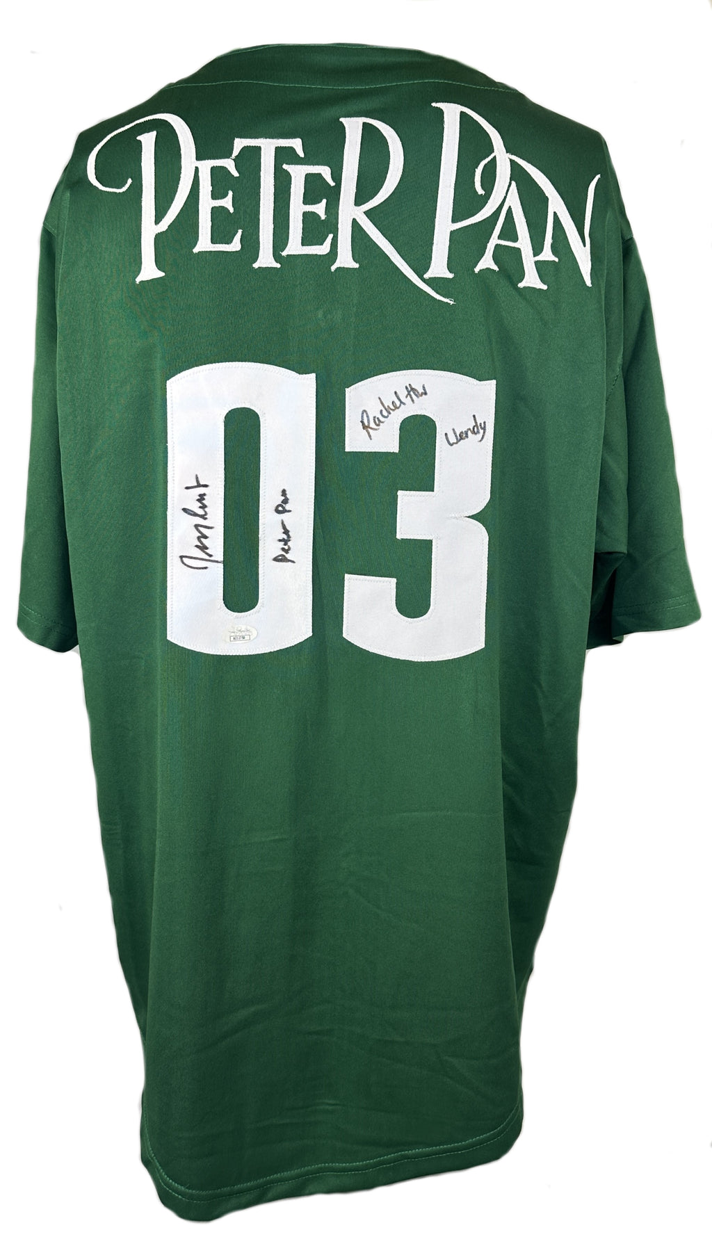 Jeremy Sumpter Rachel Hurdwood signed inscribed custom Peter Pan jersey JSA COA