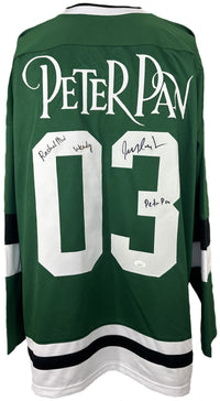 Jeremy Sumpter Rachel Hurd-Wood signed inscribed custom Peter Pan jersey JSA COA