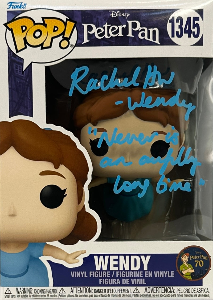 Rachel Hurd-Wood signed inscribed quote Funko Pop #1345 JSA COA Peter Pan