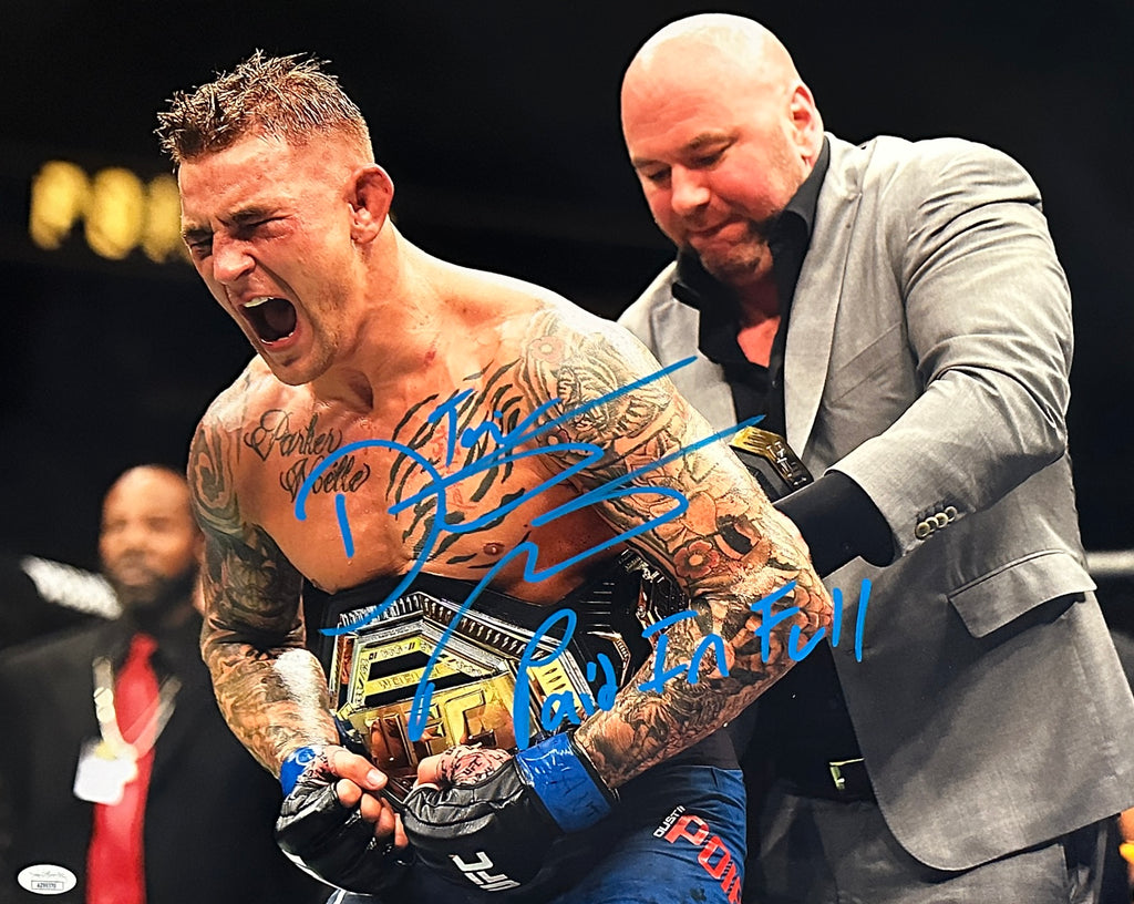 Dustin Poirier autographed signed inscribed 16x20 photo UFC JSA COA The Diamond