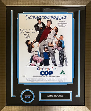 Miko Hughes autographed signed inscribed 11x14 framed photo Kindergarten Cop JSA