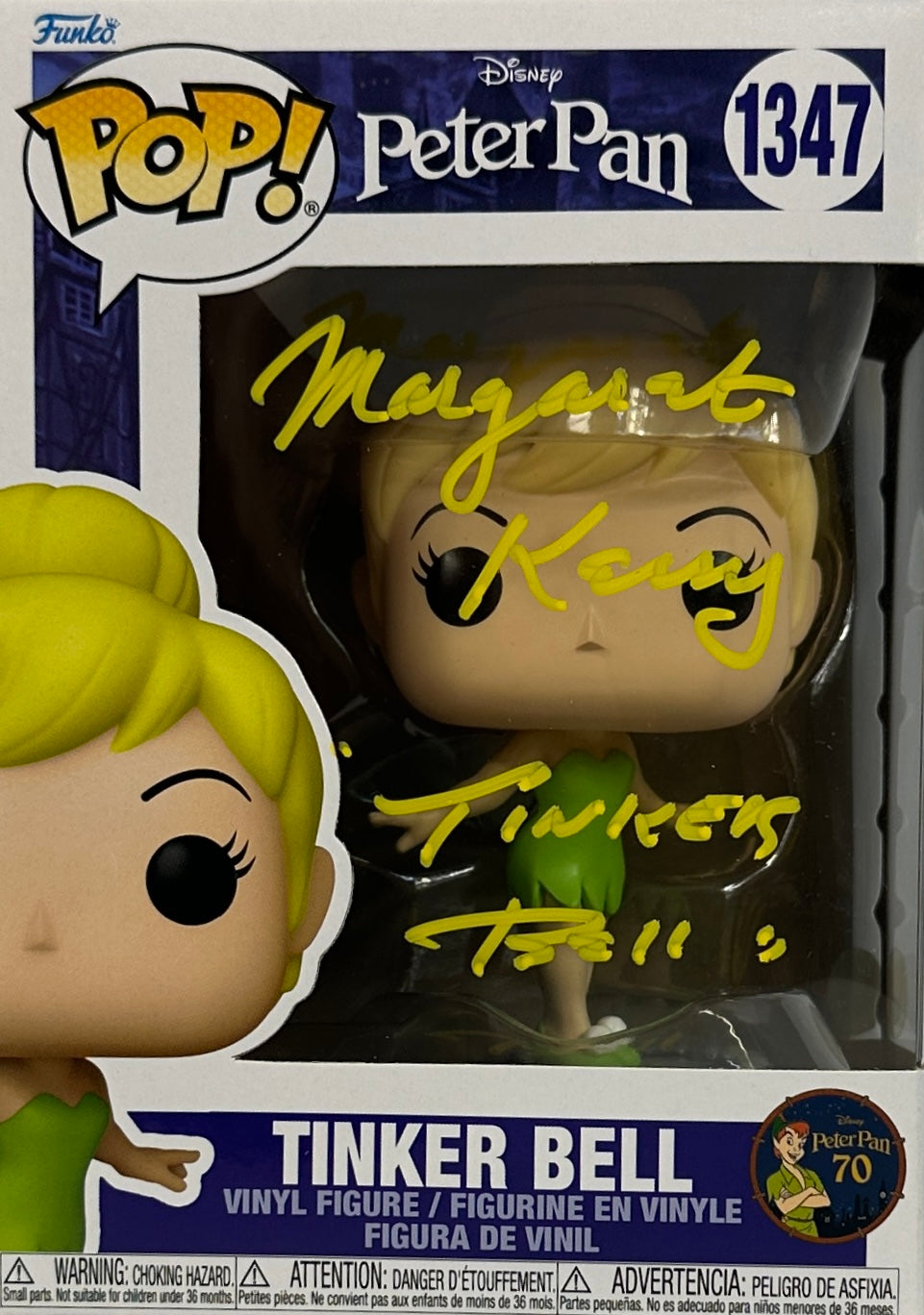 Margaret Kerry autographed signed inscribed Funko Pop #1347 JSA COA Peter Pan