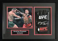 Dustin Poirier autographed signed framed glove UFC JSA COA Connor Mcgregor