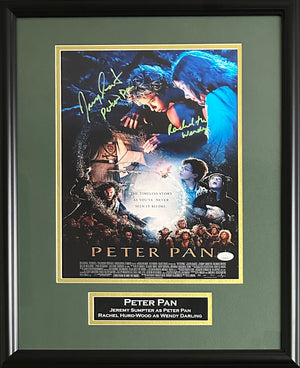 Jeremy Sumpter Rachel Hurd-Wood signed insc framed 11x14 photo Peter Pan JSA COA