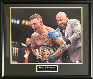 Dustin Poirier autographed inscribed framed 16x20 photo UFC JSA COA The Diamond