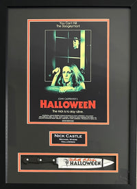 Nick Castle autographed inscribed framed knife Halloween Michael Myers Beckett