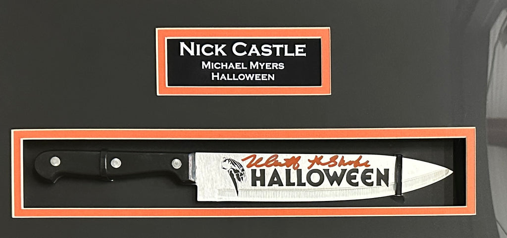 Nick Castle autographed inscribed framed knife Halloween Michael Myers Beckett