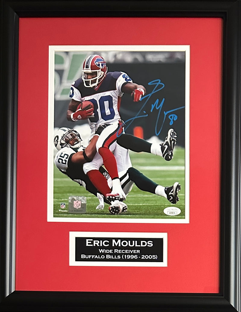 Eric Moulds signed autographed framed 8x10 photo NFL Buffalo Bills JSA COA