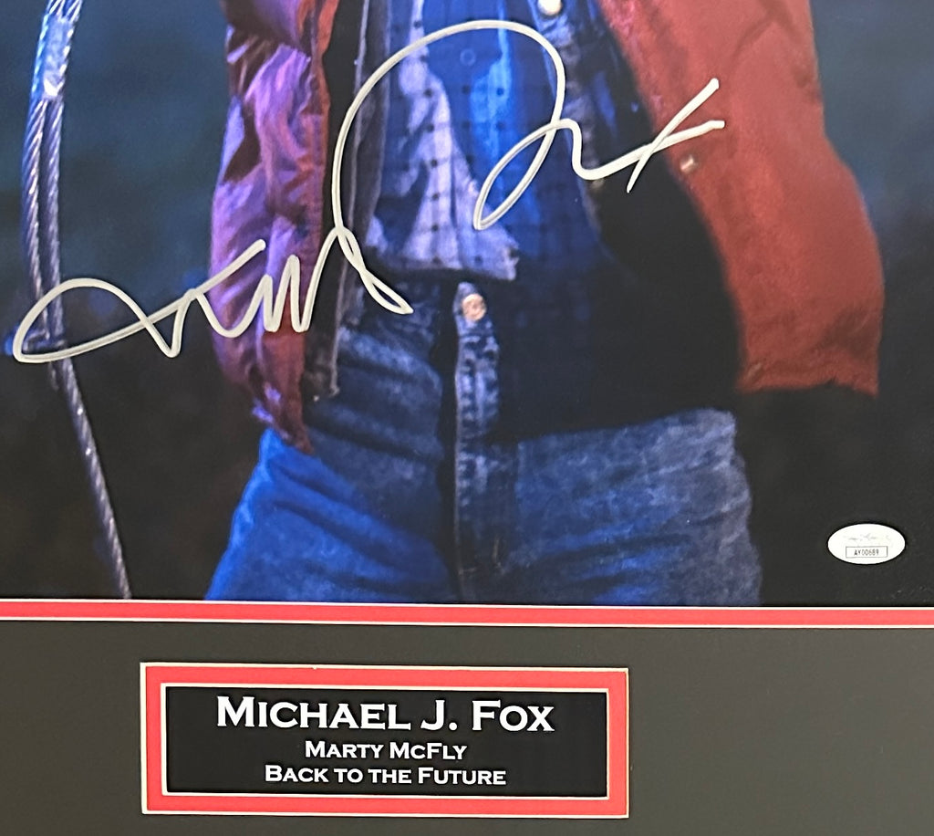 Michael J. Fox autographed signed framed 16x20 JSA COA Back To The Future