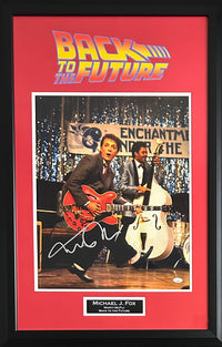 Michael J. Fox autographed signed framed 16x20 JSA COA Back To The Future