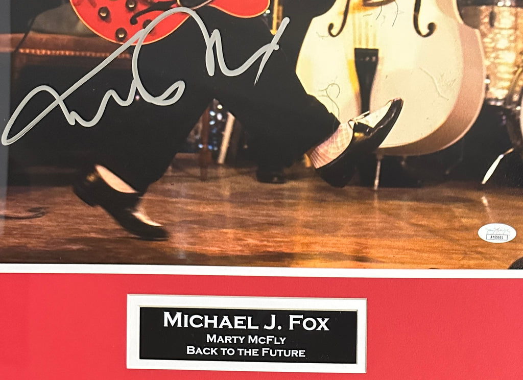 Michael J. Fox autographed signed framed 16x20 JSA COA Back To The Future