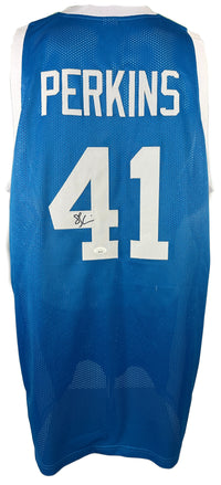 Sam Perkins autographed signed College jersey JSA