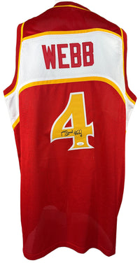 Spud Webb autographed signed jersey JSA COA