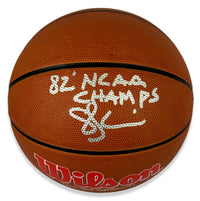 Sam Perkins signed inscribed autographed basketball JSA COA Seattle Supersonics