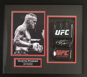 Dustin Poirier autographed signed framed glove UFC JSA COA The Diamond