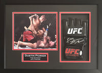 Dustin Poirier autographed signed framed glove UFC JSA COA Connor Mcgregor