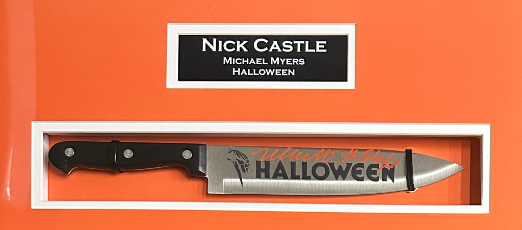 Nick Castle autographed inscribed framed knife Halloween Michael Myers Beckett