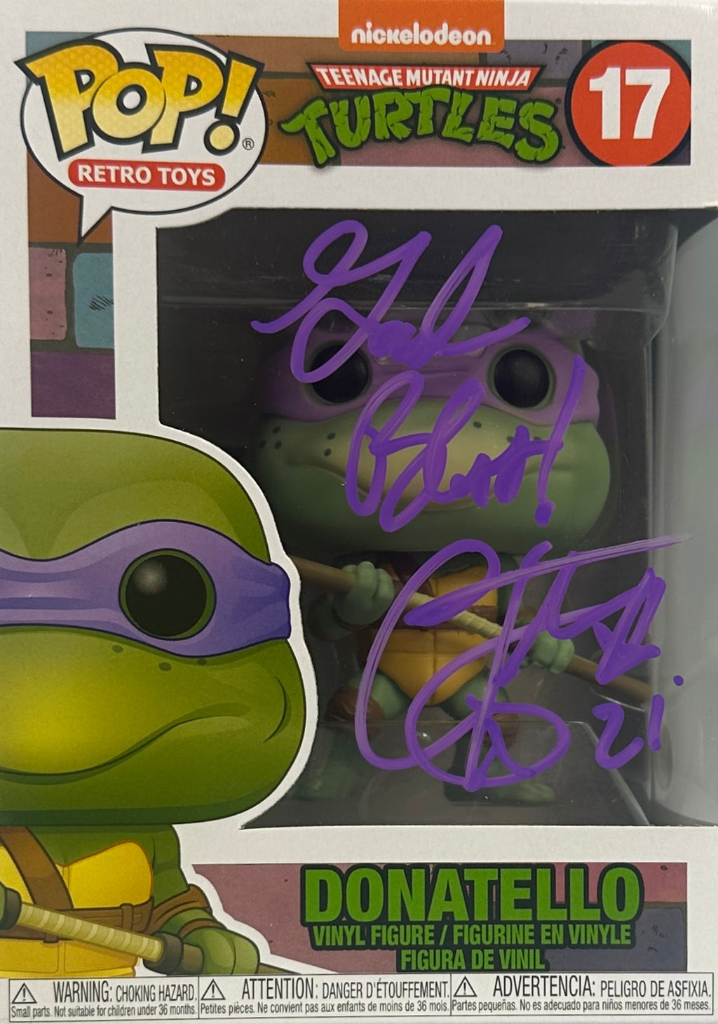 Corey Feldman signed inscribed Funko Pop #17 Teenage Mutant Ninja Turtles JSA