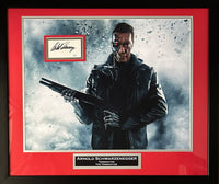 Arnold Schwarzenegger deluxe framed 16x20 photo with signed cut JSA Terminator