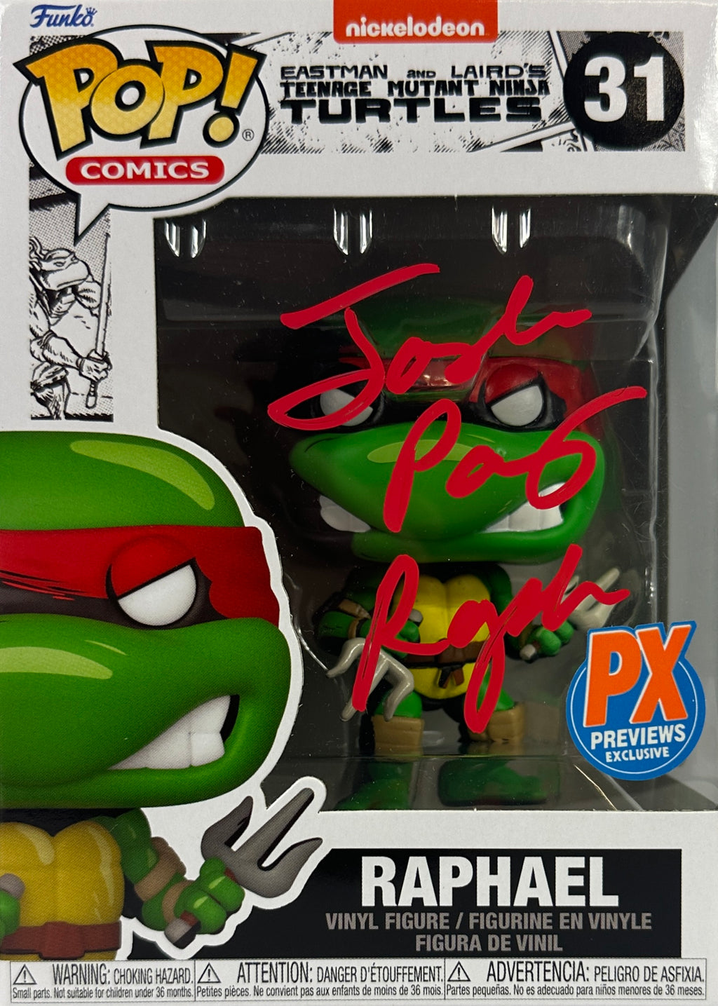 Josh Pais autographed inscribed Funko Pop #31 JSA Teenage Mutant Ninja Turtles