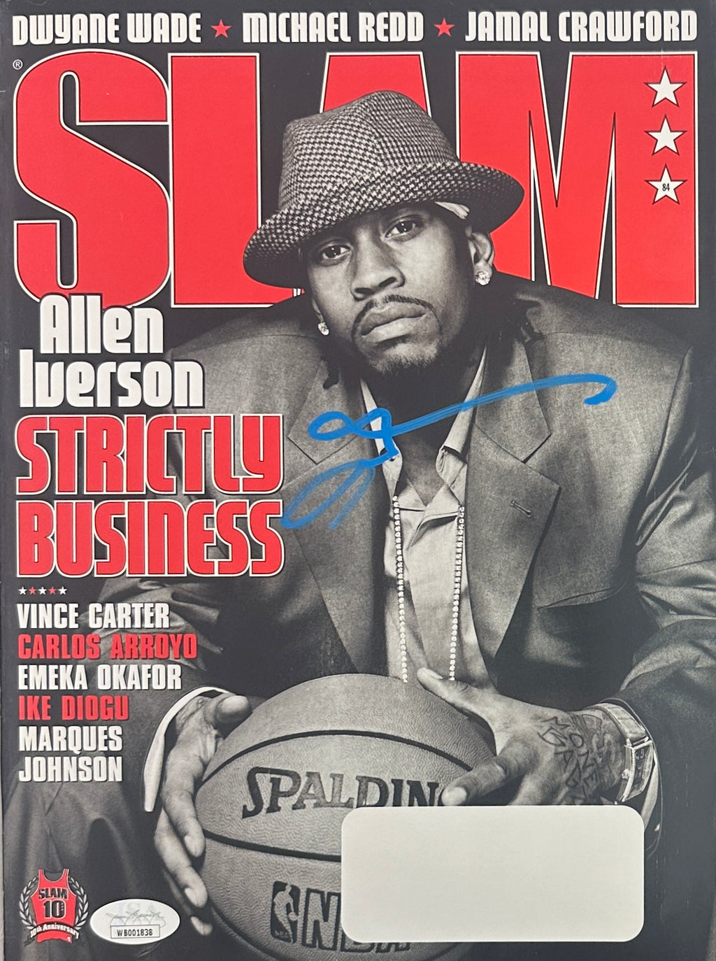 Allen Iverson autographed signed magazine Philadelphia 76ers NBA JSA COA