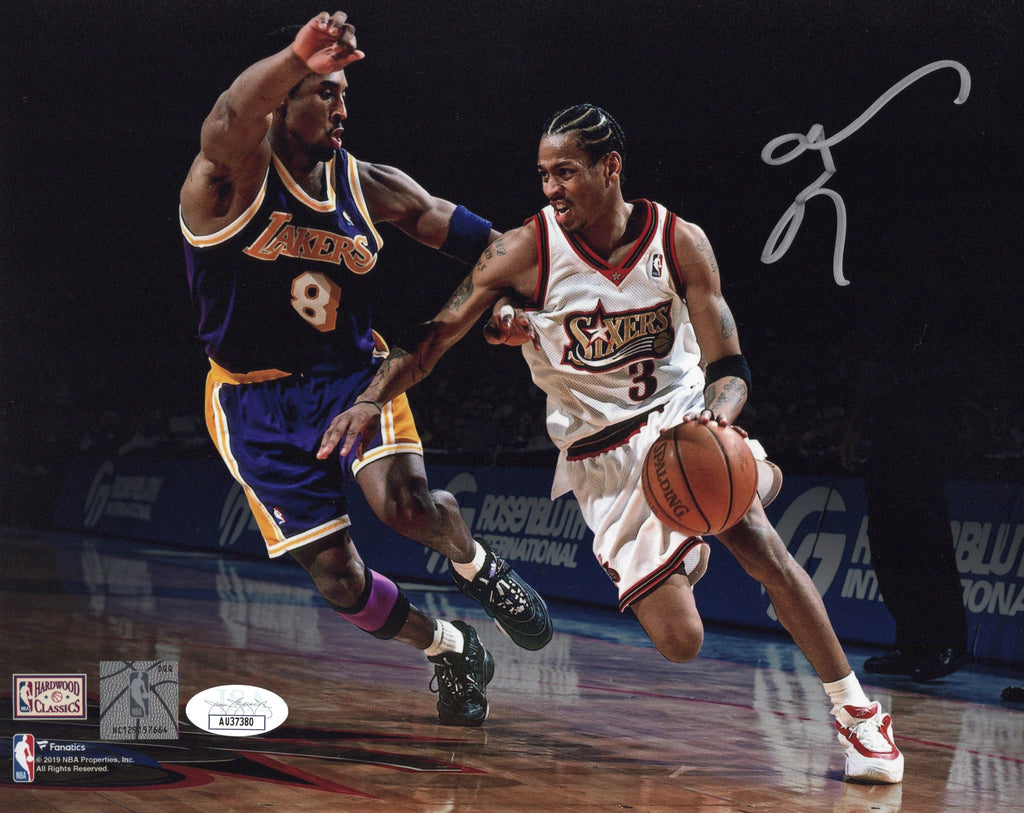 Allen Iverson autographed 8x10 photo NBA Philadelphia 76ers JSA COA Kobe Bryant