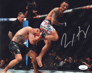 Max Holloway autographed signed 8x10 photo UFC Blessed JSA COA Justin Gaethje