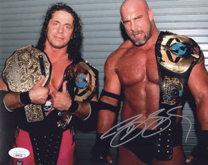 Bill Goldberg autographed signed 8x10 photo WWE Brett Hart JSA The Longest Yard