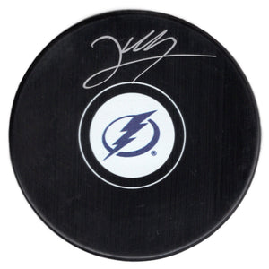 Emil Lilleberg autographed signed puck NHL Tampa Bay Lightning JSA COA