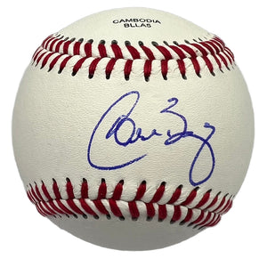 Carlos Baerga autographed signed baseball Cleveland Indians BAS