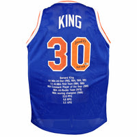 Bernard King inscribed signed STAT professional jersey BAS COA