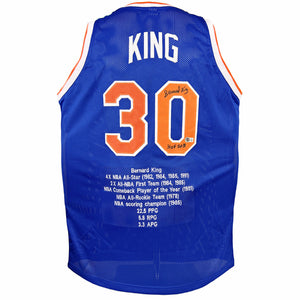 Bernard King inscribed signed STAT professional jersey BAS COA