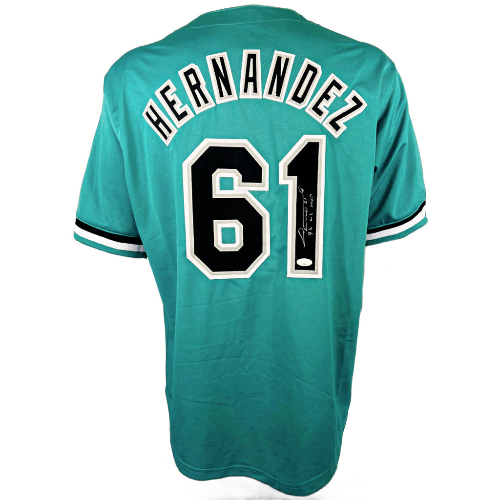 Livan Hernandez autographed signed inscribed professional jersey JSA COA