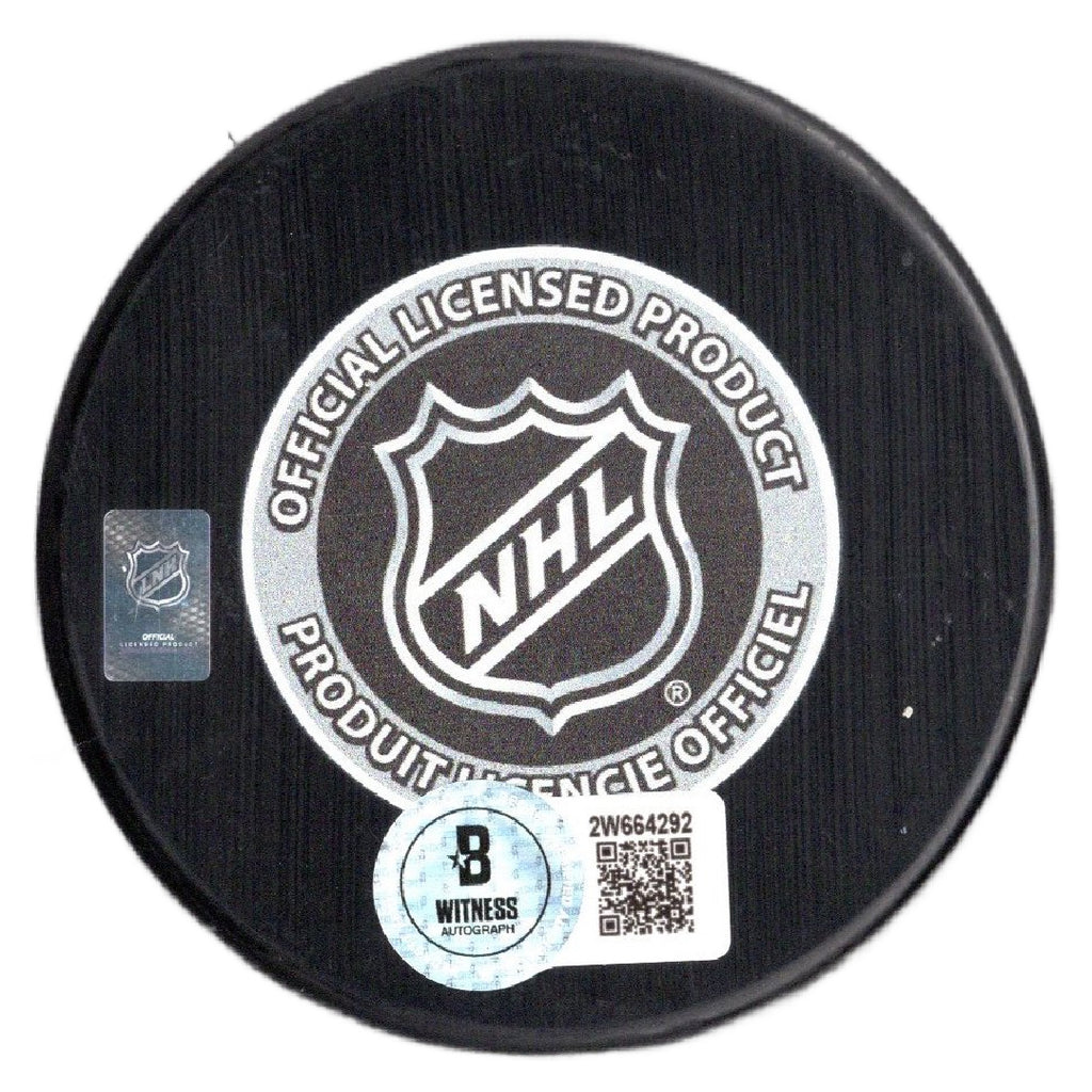 Mike Richter autographed signed puck NHL New York Rangers BAS