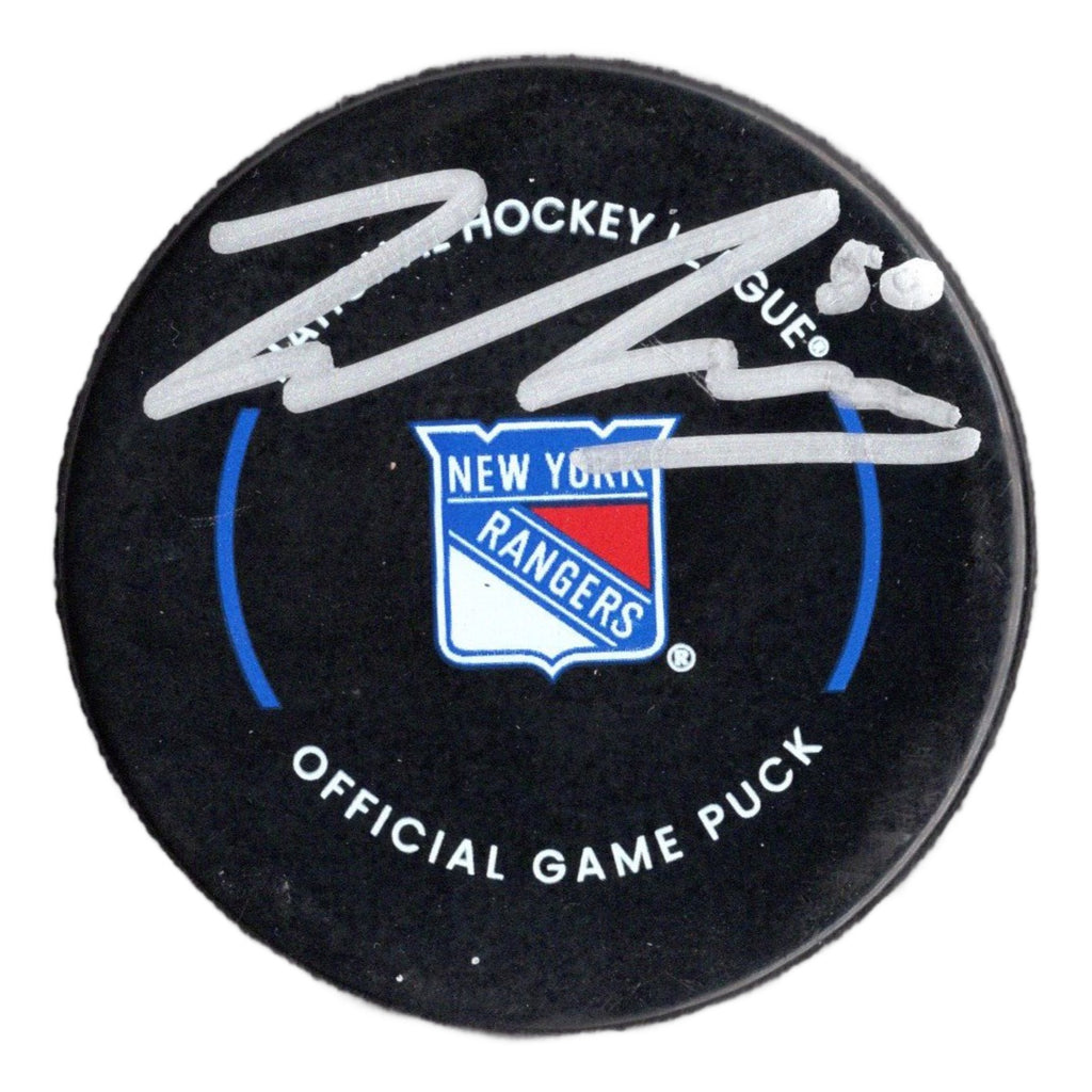 Will Cuylle autographed signed authentic game used puck NHL New York Rangers BAS