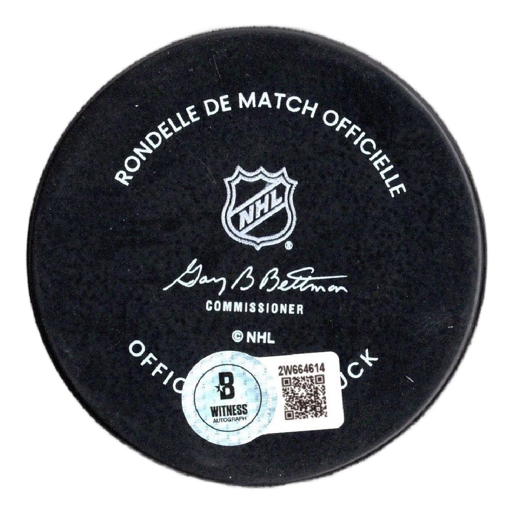 Will Cuylle autographed signed authentic game used puck NHL New York Rangers BAS