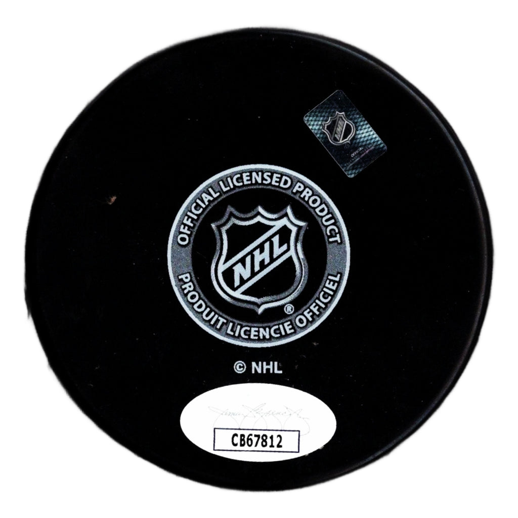 Elias Lindholm autographed signed all-star puck NHL Boston Bruins BAS