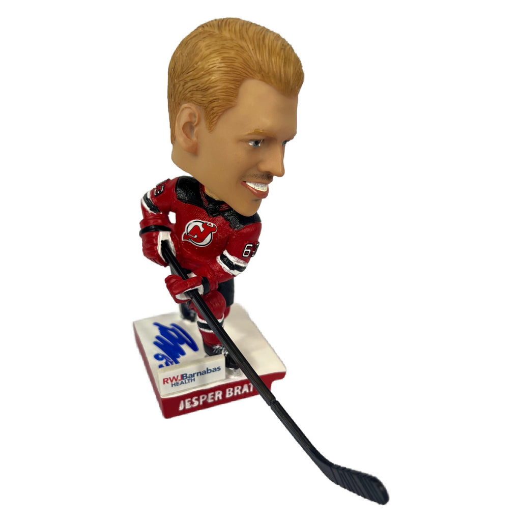 Jesper Bratt autographed signed NHL New Jersey Devils action figure JSA COA