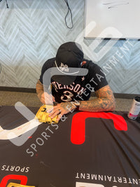 Dustin Poirier autographed inscribed gold glove UFC JSA COA The Diamond