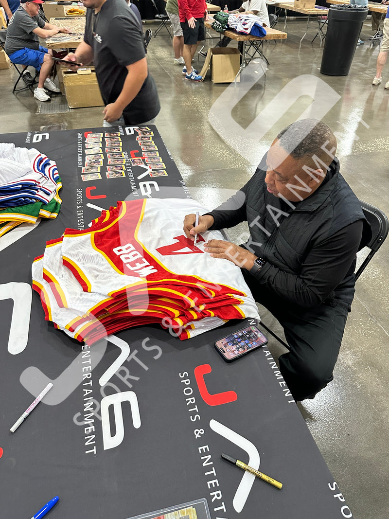 Spud Webb autographed signed jersey JSA COA