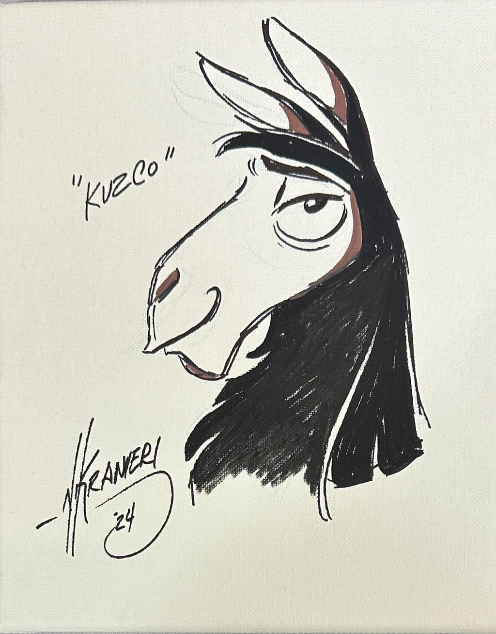 Nik Ranieri signed inscribed Original Artwork 8x10 canvas Kuzco JSA