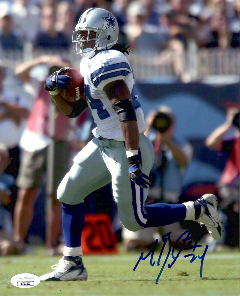 Marion Barber autographed signed 8x10 photo Dallas Cowboys JSA COA