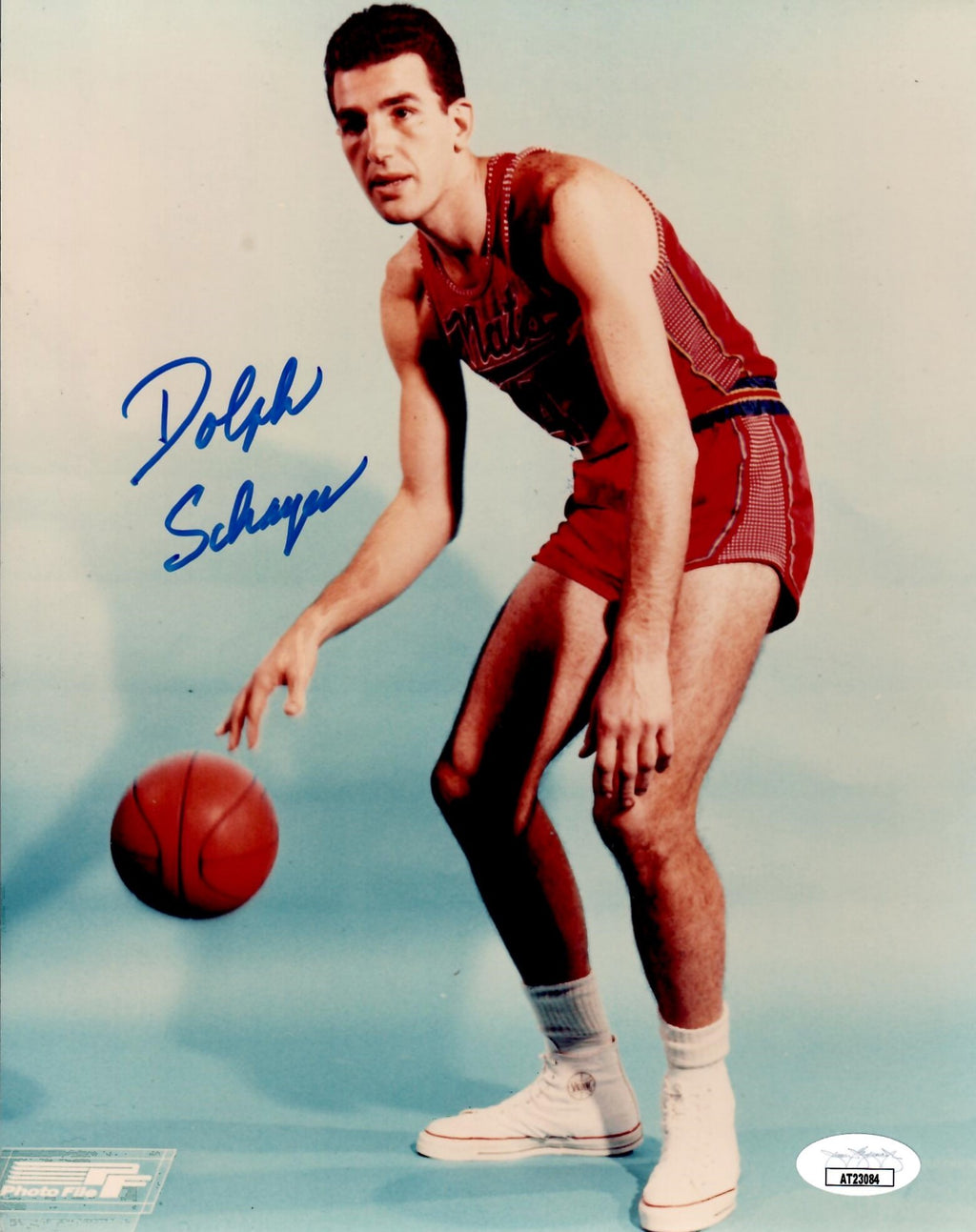 Dolph Schayes autographed signed 8x10 photo NBA Syracuse Nationals JSA COA