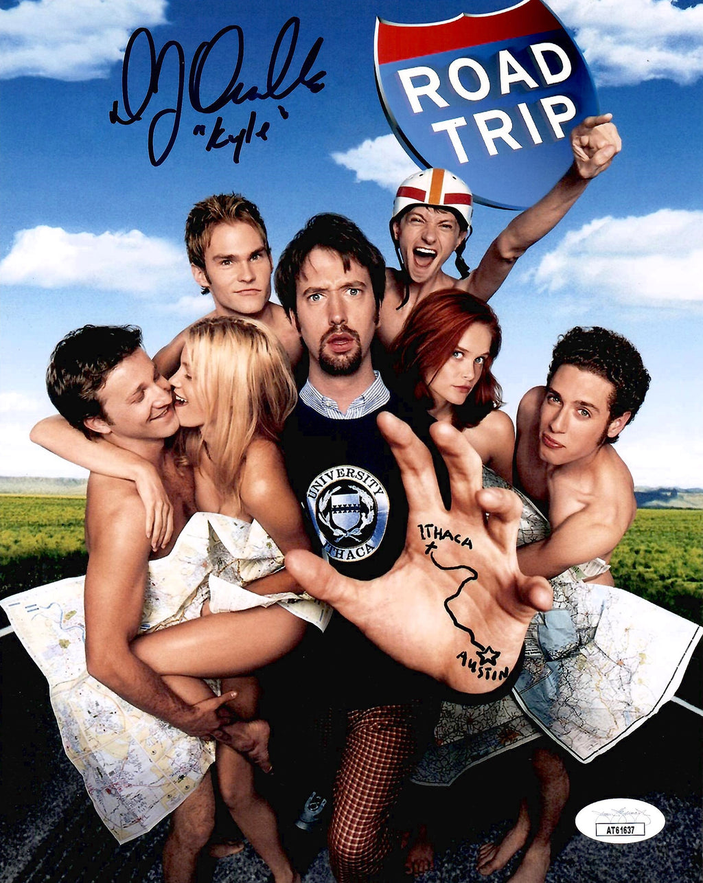 DJ Qualls autographed signed inscribed 8x10 photo JSA COA Road Trip Kyle Edwards